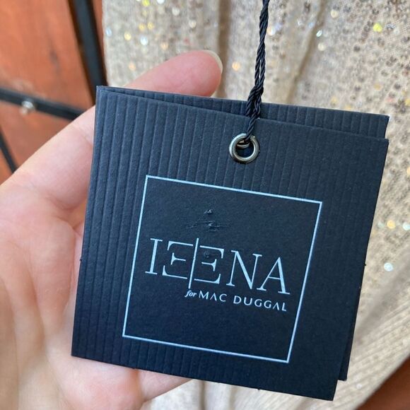 Mac Duggal sequin one shoulder dress style 26973 NWT nude size 4 - Picture 8 of 12